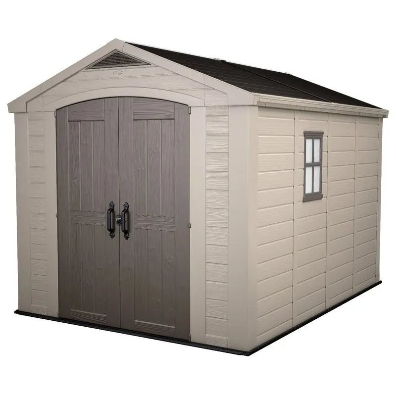 Domek narzędziowy KETER Factor 8x11 256.5 x 331.5 x 243 cm Beżowo-szaro-brązowy