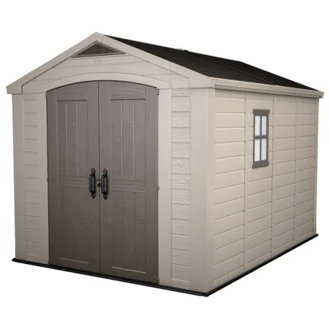 Domek narzędziowy KETER Factor 8x11 256.5 x 331.5 x 243 cm Beżowo-szaro-brązowy