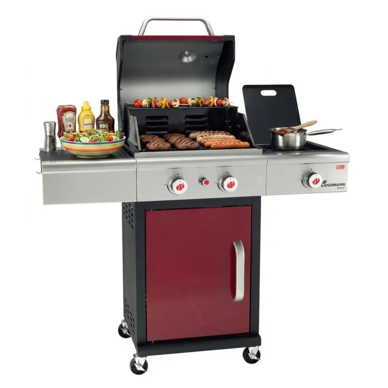 Grill ogrodowy gazowy LANDMANN Triton 2.1 PTS 12912 7 + 3 kW 48 x 44 cm
