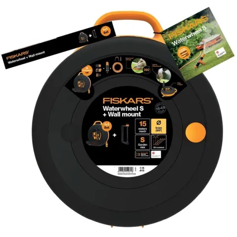 Bęben FISKARS z wężem S i uchwytem naściennym 1026376