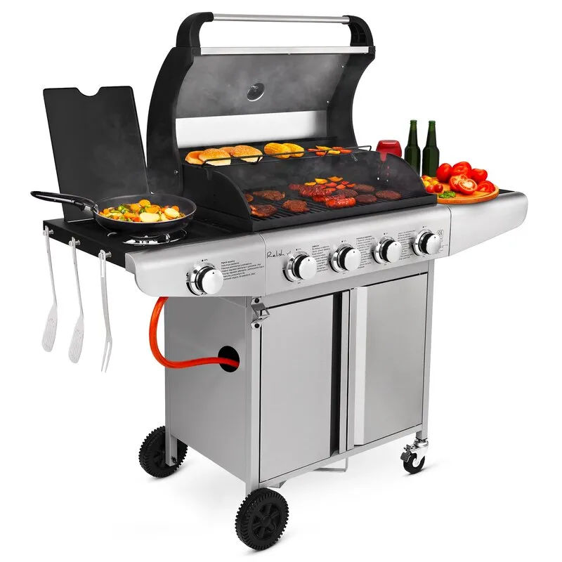 Grill ogrodowy gazowy KOLER Relish v1 Srebrny 16 kW 66 x 40 cm