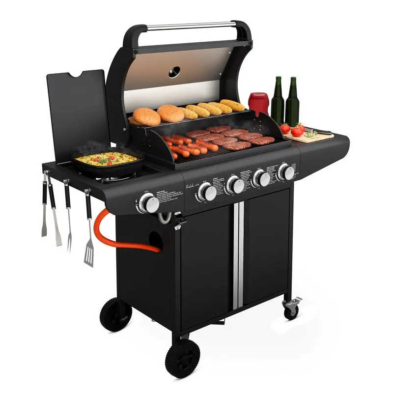 Grill ogrodowy gazowy KOLER Relish v1 Czarny 16 kW 66 x 40 cm