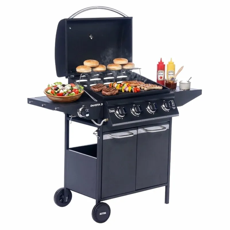 Grill ogrodowy gazowy ACTIVA Dakota III 4+1 19784GD 12.8 kW (4 x 3.2 kW + 3.2 kW) 64 x 40 cm