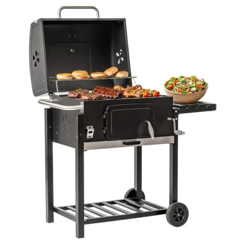 Grill ogrodowy węglowy BBQ LINE MIR4525 Zamykany, żeliwny ruszt, kółka