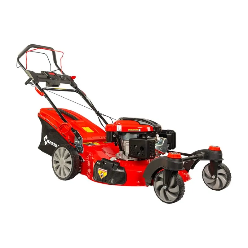 Kosiarka spalinowa GREENSO KS56-L196NS z napędem, 56 cm, 196 cm³, 3.6 kW, mulczowanie, kosz 60L, silnik Loncin
