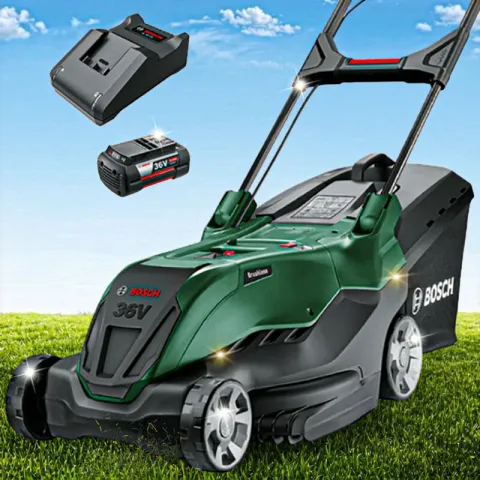 Kosiarka akumulatorowa BOSCH AdvancedRotak 36V-44-750 06008B9G01 44 cm, 4 Ah, 36 V, silnik bezszczotkowy, kosz 50L, 1 akumulator 4 Ah