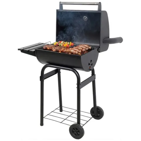 Grill ogrodowy węglowy LUND 99902 Zamykany, na kółkach, półka boczna, termometr, komin