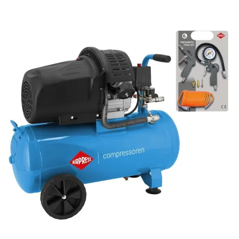 Kompresor dwutłokowy AIRPRESS HL 425-50 + Zestaw akcesoriów