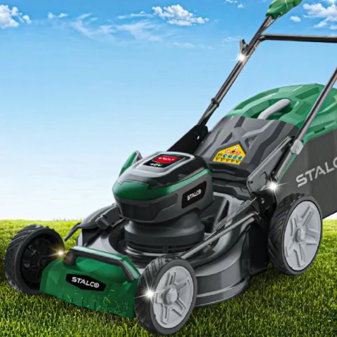 Kosiarka akumulatorowa STALCO S-Volt LMS40-51BLSP z napędem, 51 cm, rozdrabnianie, 20 V, silnik bezszczotkowy, kosz 60L, bez akumulatora