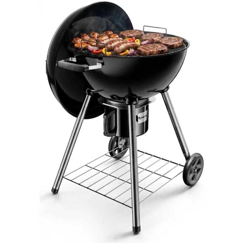 Grill ogrodowy węglowy KOLER Ember C1 Zamykany, na kółkach, termometr, popielnik