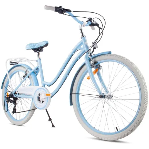 Rower młodzieżowy SUN BABY Heart Bike 24 cale dla dziewczynki Błękitny