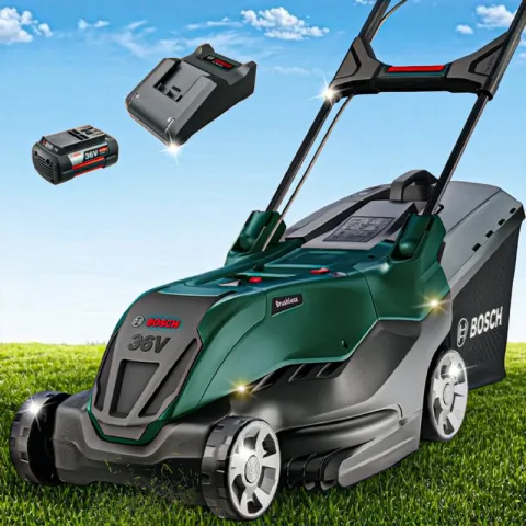 Kosiarka akumulatorowa BOSCH AdvancedRotak 36V-44-750 06008B9G03 44 cm, 6 Ah, 36 V, silnik bezszczotkowy, kosz 50L, 1 akumulator 6 Ah