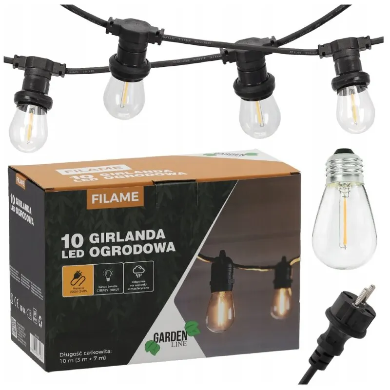 Girlanda ogrodowa sieciowa EXTRALINK Filame EX.25074 10 m