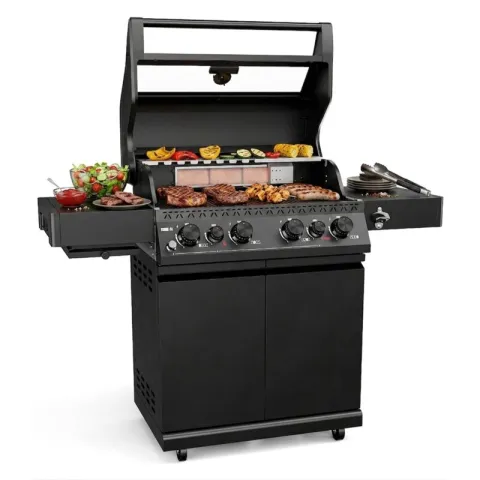 Grill ogrodowy gazowy KOLER Krone S1 Czarny 21.6 kW 73 x 46 cm