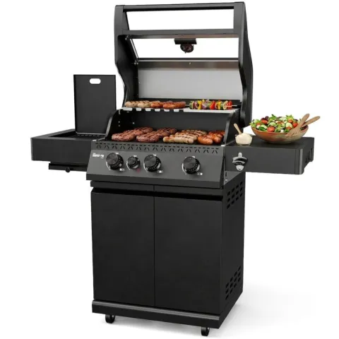 Grill ogrodowy gazowy KOLER Krone Compact Pro Czarny 15.8 kW 60 x 46 cm