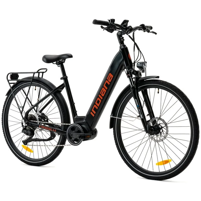 Rower elektryczny INDIANA E-Trekking 4.0 U18 28 cali Czarno-czerwony
