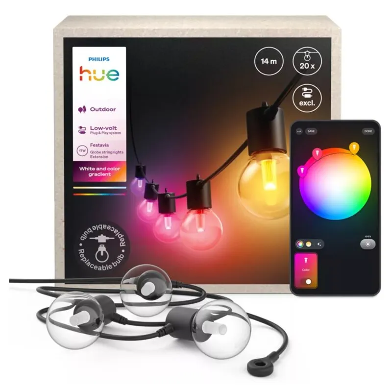 Girlanda ogrodowa sieciowa PHILIPS HUE Festavia 929004581906 14 m