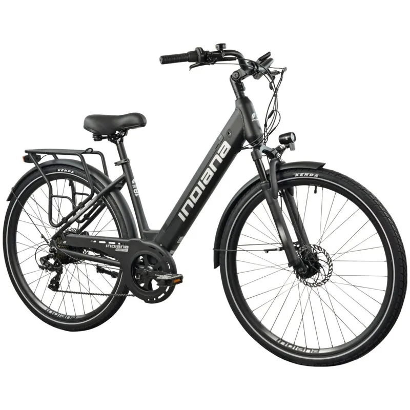 Rower elektryczny INDIANA E-Trekking 3.0 D18 28 cali damski Czarny