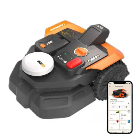 Robot koszący WORX Landroid Vision Cloud WR303E Sterowanie Bluetooth/Wi-Fi Bez przewodu ograniczającego 300m2