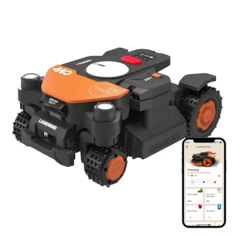 Robot koszący WORX Landroid Vision Cloud WR340E Sterowanie Bluetooth/Wi-Fi Bez przewodu ograniczającego 600m2