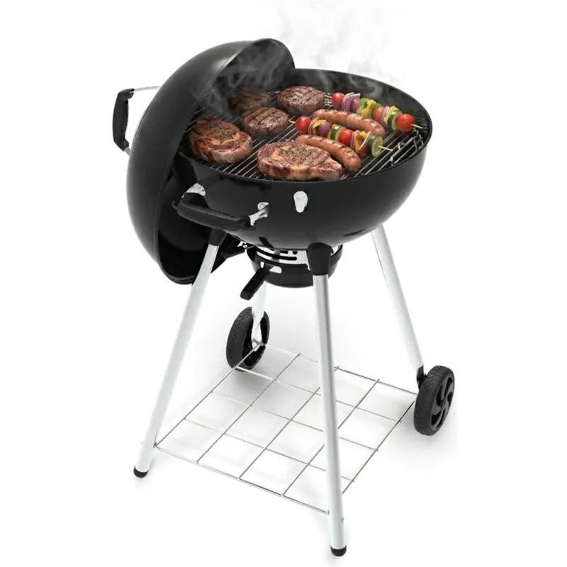 Grill ogrodowy węglowy BROIL KING Gem Kettle 47 cm Zamykany, termometr, popielnik, z kołami, z uchwytem