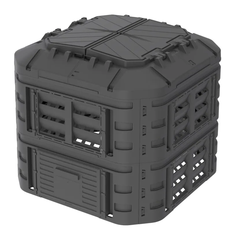 Kompostownik PATROL Modularny KOMPOST600CZAPL225 600L Czarny
