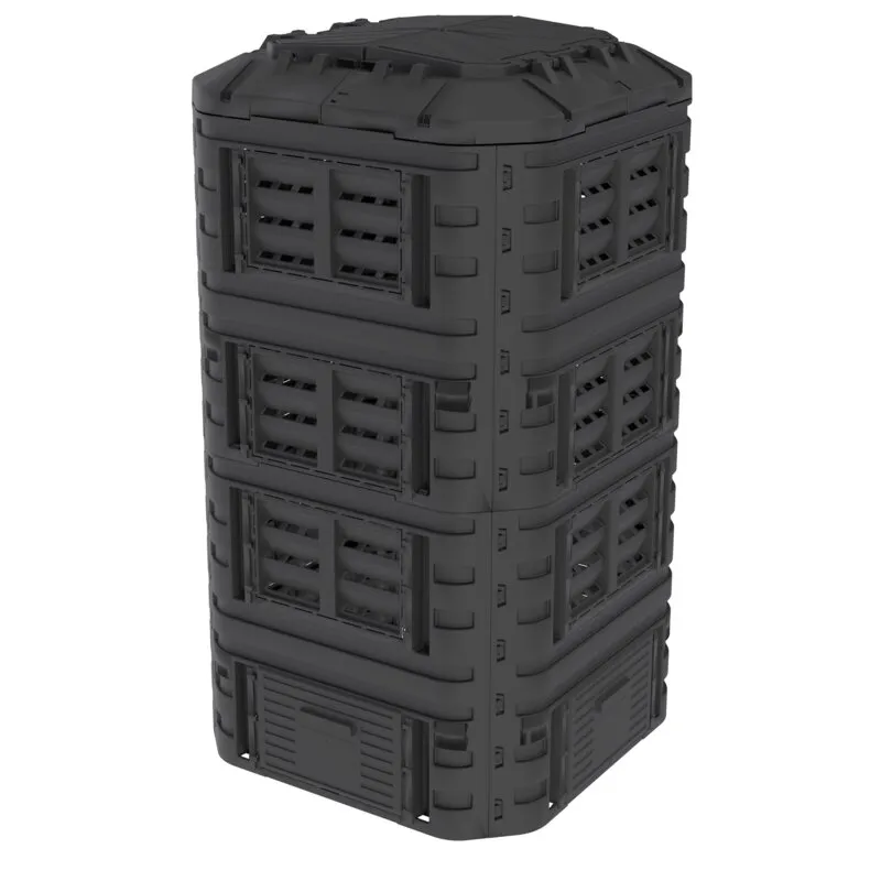 Kompostownik PATROL Modularny KOMPOST1260CZAPL225 1260L Czarny