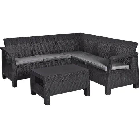 Zestaw mebli ogrodowych KETER Corfu Relax Set 227816 Grafitowy