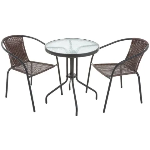 Zestaw mebli ogrodowych PATIO Bistro 47162 Antracytowo-brązowy