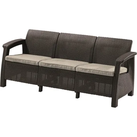 Sofa ogrodowa KETER Corfu II Max Love - OAT 258947 Brązowy