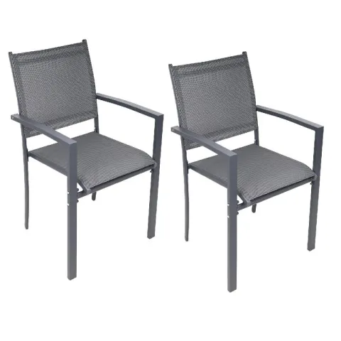 Zestaw krzeseł ogrodowych SASKA GARDEN 1065007 Szary (2 szt.)