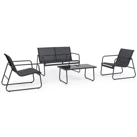 Zestaw mebli ogrodowych BLACK FOREST L-0358 Czarny
