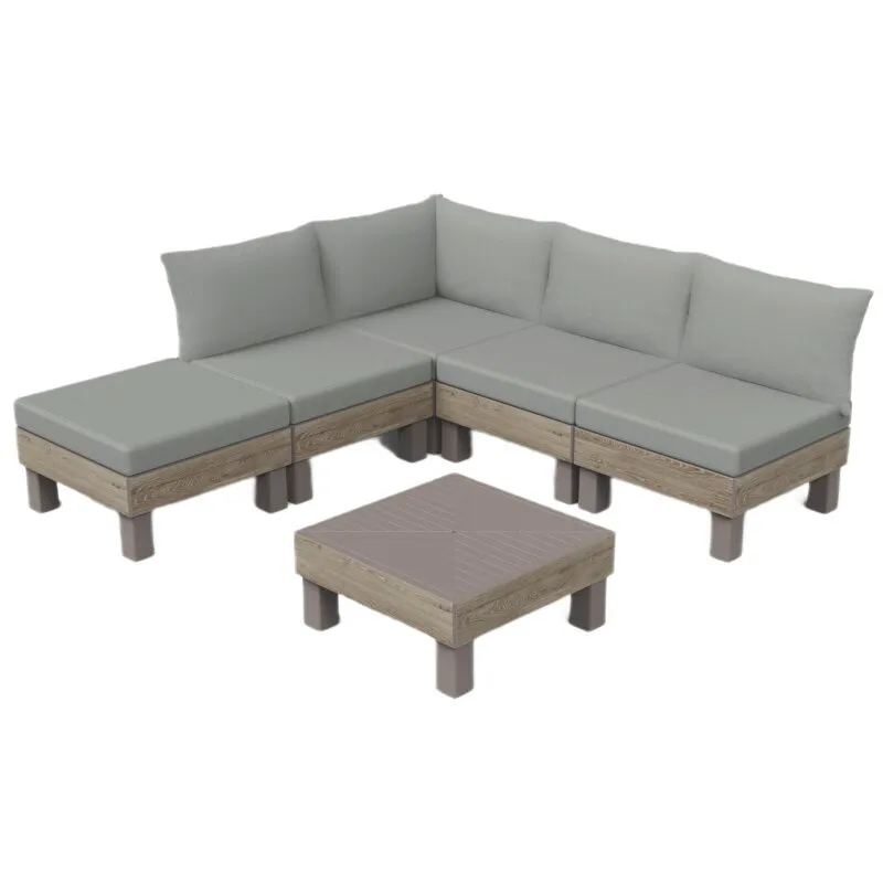 Zestaw mebli ogrodowych KETER Deco Elements 262542 Brązowo-szary