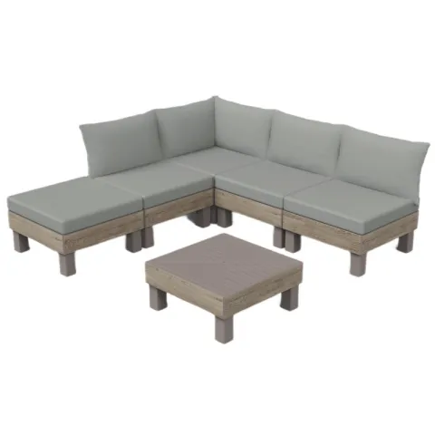 Zestaw mebli ogrodowych KETER Deco Elements 262542 Brązowo-szary