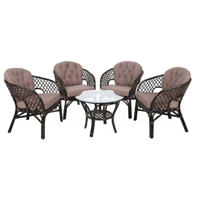 Zestaw mebli ogrodowych HOME & GARDEN Havana 482931 Brązowy