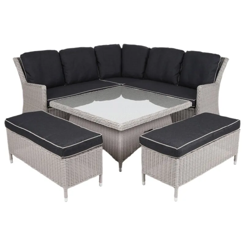 Zestaw mebli ogrodowych HOME & GARDEN Termoli 905827 Szary