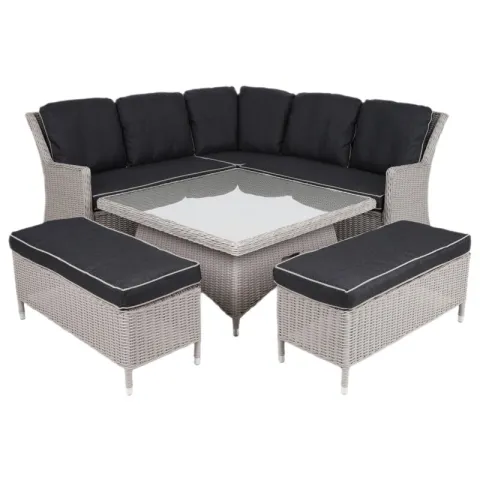 Zestaw mebli ogrodowych HOME & GARDEN Termoli 905827 Szary