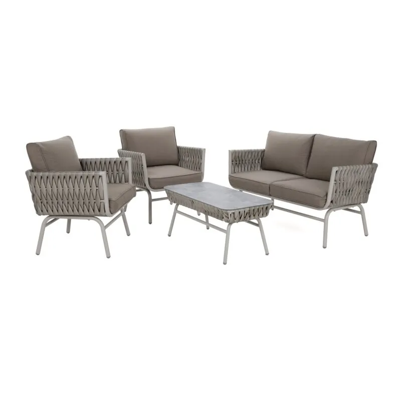 Zestaw mebli ogrodowych HOME & GARDEN Tasos 390564 Szaro-beżowy