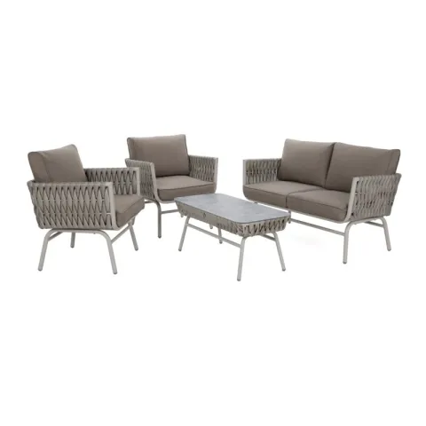 Zestaw mebli ogrodowych HOME & GARDEN Tasos 390564 Szaro-beżowy