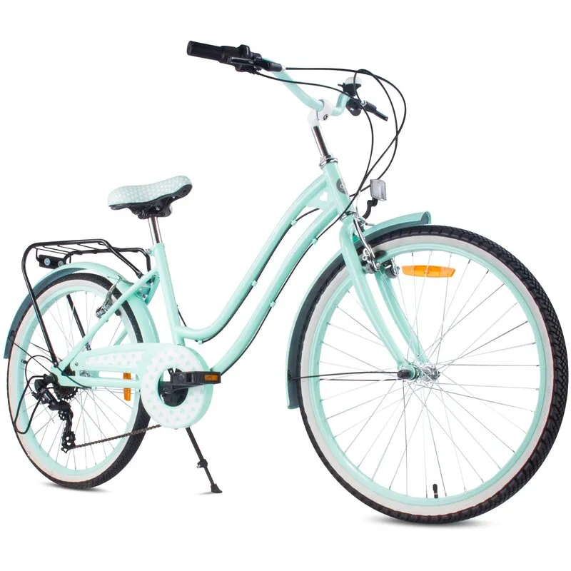 Rower młodzieżowy SUN BABY Heart Bike 24 cale dla dziewczynki Miętowy