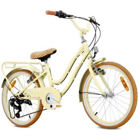 Rower młodzieżowy SUN BABY Heart bike 20 cali dla dziewczynki Żółty