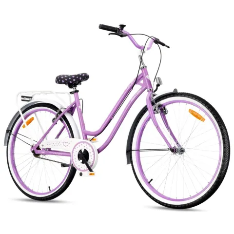 Rower młodzieżowy SUN BABY Heart Bike 26 cali dla dziewczynki Fioletowy