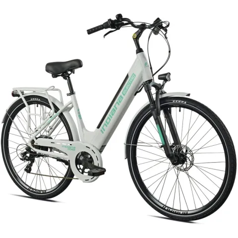 Rower elektryczny INDIANA E-Trekking 3.0 D18 28 cali damski Biały