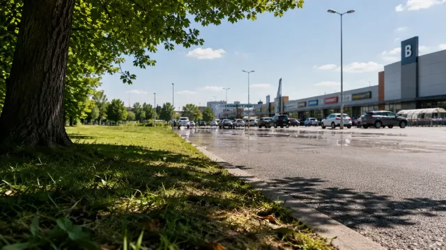 Najpierw ulewa, potem 40°C. Ten sam parking, ten sam problem