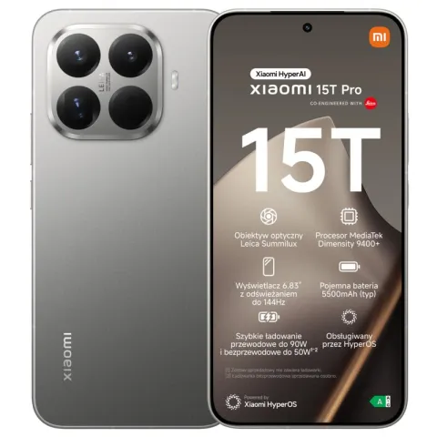 Smartfon XIAOMI 15T Pro 5G 12/512GB 6.83" 144Hz Szary