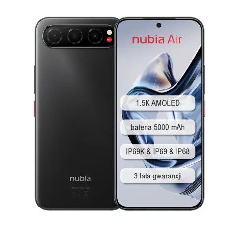 Smartfon NUBIA Air 5G 8/256GB 6.78" 120Hz Tytanowy czarny