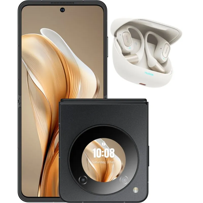 Smartfon NUBIA Flip 5G 8/256GB 6.9" 120Hz Czarny + Słuchawki