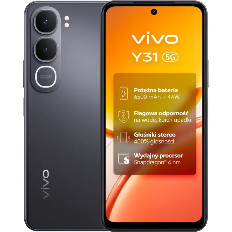 Smartfon VIVO Y31 5G 6/256GB 6.72" 120Hz Czarny