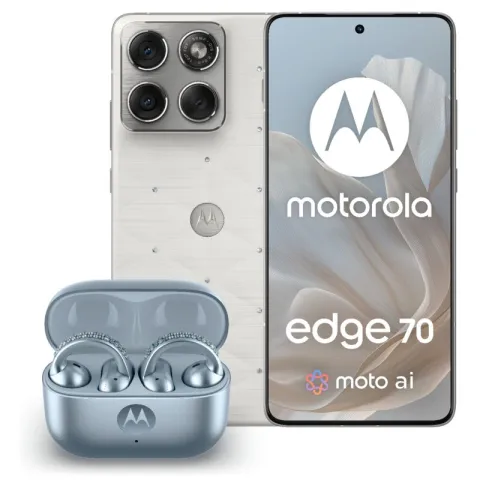 Smartfon MOTOROLA Edge 70 5G 12/512GB 6.67" 120Hz Biały + Słuchawki Moto Buds Loop
