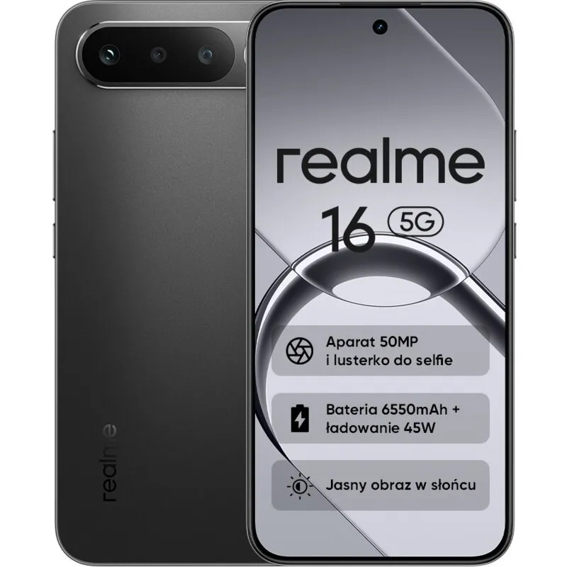 Smartfon REALME 16 5G 8/256GB 6.57" 120Hz Czarny